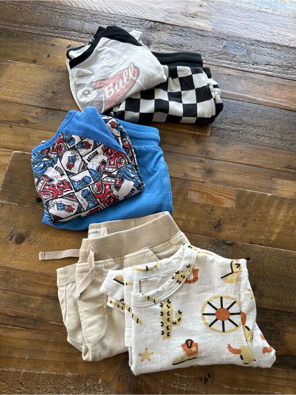 Bundle of Kids Graphic T-Shirts and Shorts Set 4T